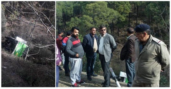 कांगड़ा: 100 फीट गहरी खाई में जा गिरी निजी बस, घायल टांडा रेफर