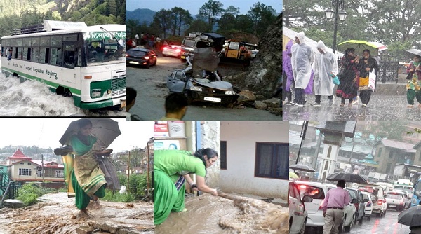 हिमाचल में बरसात ने मचाई तबाही,अब तक बारिश से 32765 लाख बहे