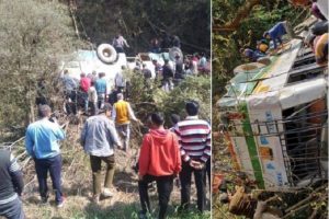 हिमाचल: HRTC की बस हादसे का शिकार, महिला समेत दो की मौत, कई घायल