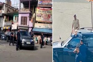 हिमाचल: दिल्ली रवाना होने से पहले गगल में रुके PM मोदी, लोगों का किया अभिवादन