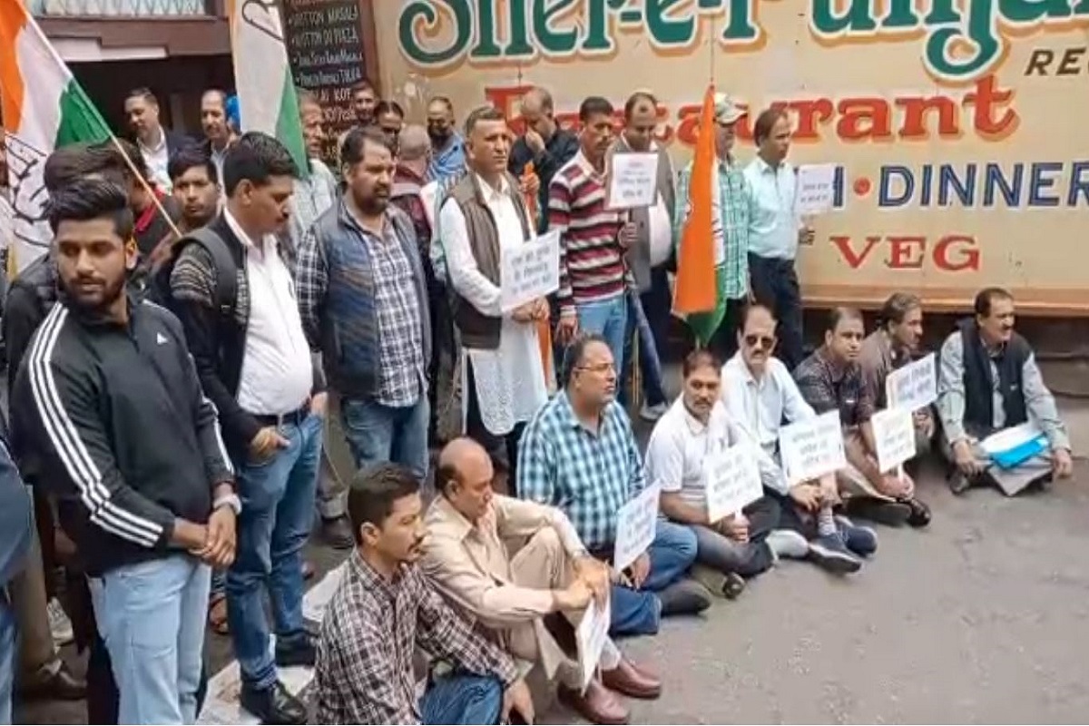 congress protest in shimla on agnipath