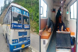 शिमला में दो बसों की जोरदार टक्कर, महिला और बुजुर्ग गंभीर घायल