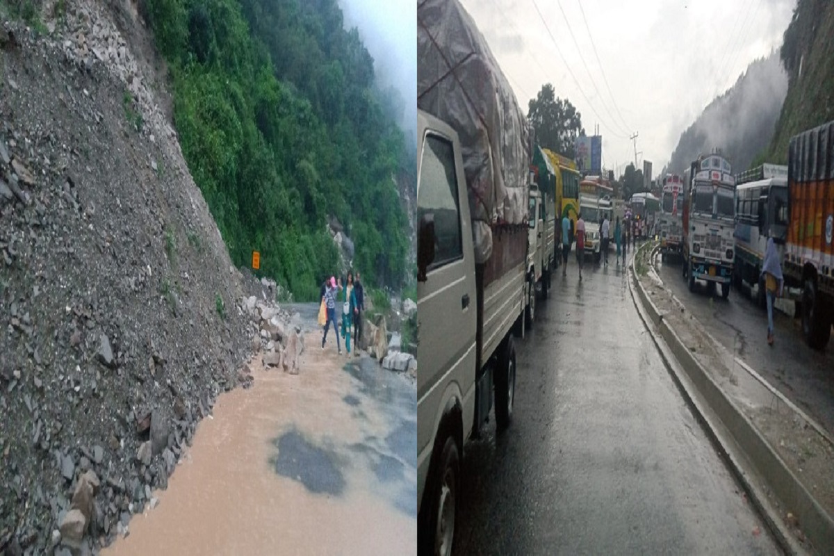 landslide in mandi kullu road