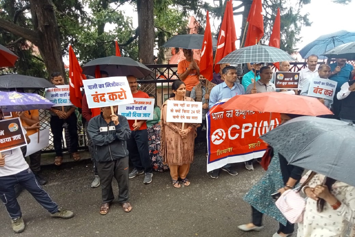 CPI protest in shimla