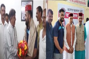 हमीरपुर पहुंचे रजत पदक विजेता विकास ठाकुर का बीजेपी और कांग्रेस नेताओं ने किया स्वागत