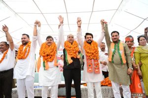 सुजानपुर में भाजपा प्रत्याशी राजिंदर राणा के समर्थन में पहुंचे नेता प्रतिपक्ष