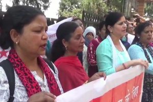 शिमला में जनवादी महिला समिति का धरना प्रदर्शन