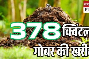 100 किसानों से 378 क्विंटल गोबर खरीदा