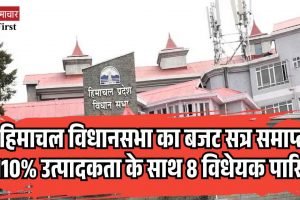 हिमाचल विधानसभा का बजट सत्र समाप्त, 110% उत्पादकता के साथ 8 विधेयक पारित