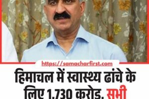 हिमाचल में स्वास्थ्य ढांचे के लिए 1,730 करोड़, सभी मेडिकल कॉलेज होंगे हाईटेक