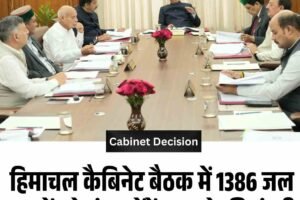 हिमाचल कैबिनेट बैठक में 1386 जल रक्षकों को पंप अटेंडेंट बनाने की मंजूरी