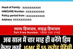 अब साल में चार माह ही बनेंगे हिम केयर कार्ड, IGMC में 55 करोड़ पेंडेंसी