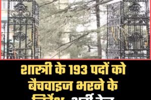 शास्त्री के 193 पदों को बैचवाइज भरने के निर्देश, भर्ती तेज