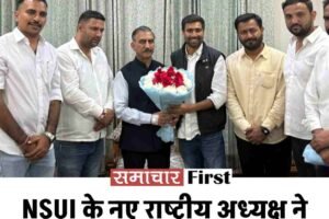 NSUI के नए राष्ट्रीय अध्यक्ष ने मुख्यमंत्री से की शिष्टाचार भेंट