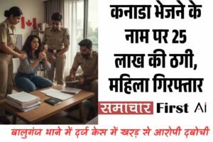 कनाडा भेजने के नाम पर 25 लाख की ठगी, महिला गिरफ्तार