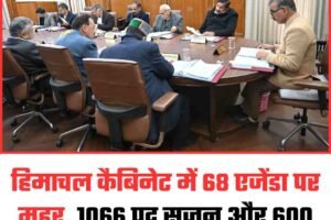 हिमाचल कैबिनेट में 68 एजेंडा पर मुहर, 1066 पद सृजन और 600 CBSE शिक्षक भर्ती को हरी झंडी