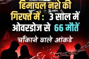 हिमाचल में नशे का बढ़ता खतरा: 3 साल में ओवरडोज से 66 मौतें, विधानसभा में चौंकाने वाले आंकड़े