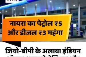 नायरा का पेट्रोल ₹5 और डीजल ₹3 महंगा, जियो-बीपी के अलावा इंडियन ऑयल, भारत पेट्रोलियम और हिंदुस्तान पेट्रोलियम के दाम स्थिर