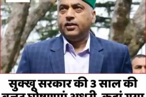 सुक्खू सरकार की 3 साल की बजट घोषणाएं अधूरी, कहां गया बजट का पैसा : जयराम ठाकुर