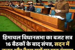 हिमाचल विधानसभा का बजट सत्र 16 बैठकों के बाद संपन्न, सदन में बजट और टैक्स मुद्दों पर खूब हंगामा