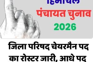 HP Panchayat Election: जिला परिषद चेयरमैन पद का रोस्टर जारी, आधे पद महिलाओं के लिए आरक्षित