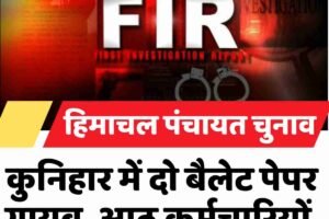 हिमाचल पंचायत चुनाव: कुनिहार में दो बैलेट पेपर गायब, आठ कर्मचारियों पर एफआईआर
