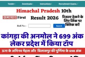 एचपी बोर्ड 10वीं का रिजल्ट घोषित, 88.87 फीसदी विद्यार्थी पास