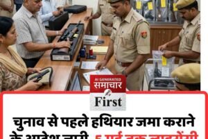 चुनाव से पहले हथियार जमा कराने के आदेश जारी, 5 मई तक लाइसेंसी हथियार थाने में जमा करना अनिवार्य