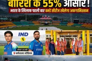 धर्मशाला में आज बारिश के 55% आसार ! भारत के खिलाफ पहली बार वनडे सीरीज खेलेगा अफगानिस्तान :कोहली-हार्दिक के बिना उतरेगी इंडिया