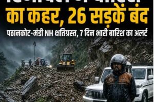 पठानकोट-मंडी NH समेत 26 सड़कें बंद, हिमाचल में बारिश का कहर; अगले 7 दिन भारी बारिश का अलर्ट