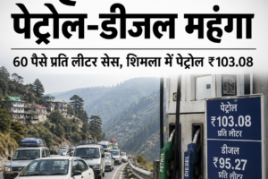 हिमाचल में पेट्रोल-डीजल हुआ महंगा, 60 पैसे प्रति लीटर बढ़े दाम