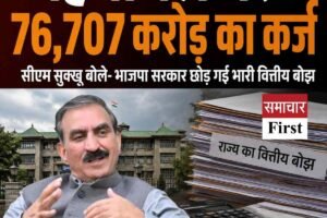 हिमाचल के कर्ज पर सीएम सुक्खू का बड़ा बयान: बोले- भाजपा सरकार छोड़ गई 76,707 करोड़ का बोझ, 10 हजार करोड़ की देनदारियां भी थीं