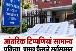 चुनाव आयोग का स्पष्टीकरण: SIR पर उठे सवालों के बीच कहा- आंतरिक टिप्पणियां सामान्य प्रक्रिया, अंतिम फैसले सर्वसम्मत